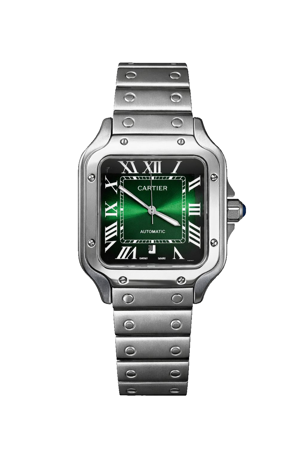 Cartier Santos Silver Green Men
