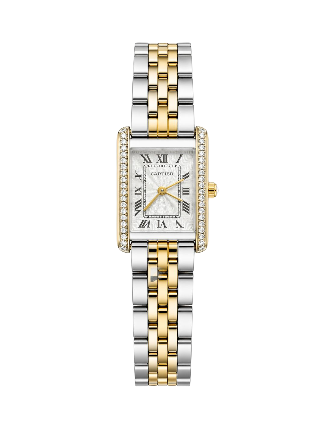 Cartier Tank Francaise Small Diamonds White Dial Women