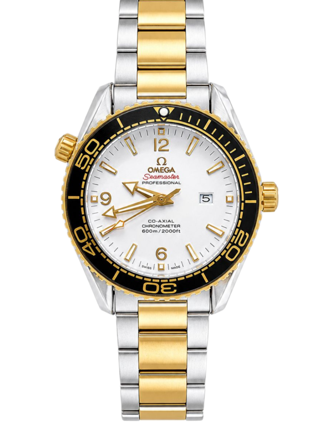 Omega Seamaster Planet Ocean 600M Gold White Dial