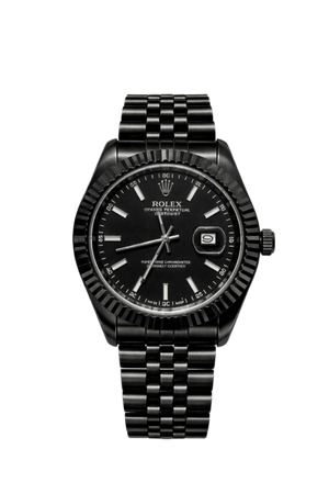 Rolex Oyster Datejust Glassy Back All Black Men
