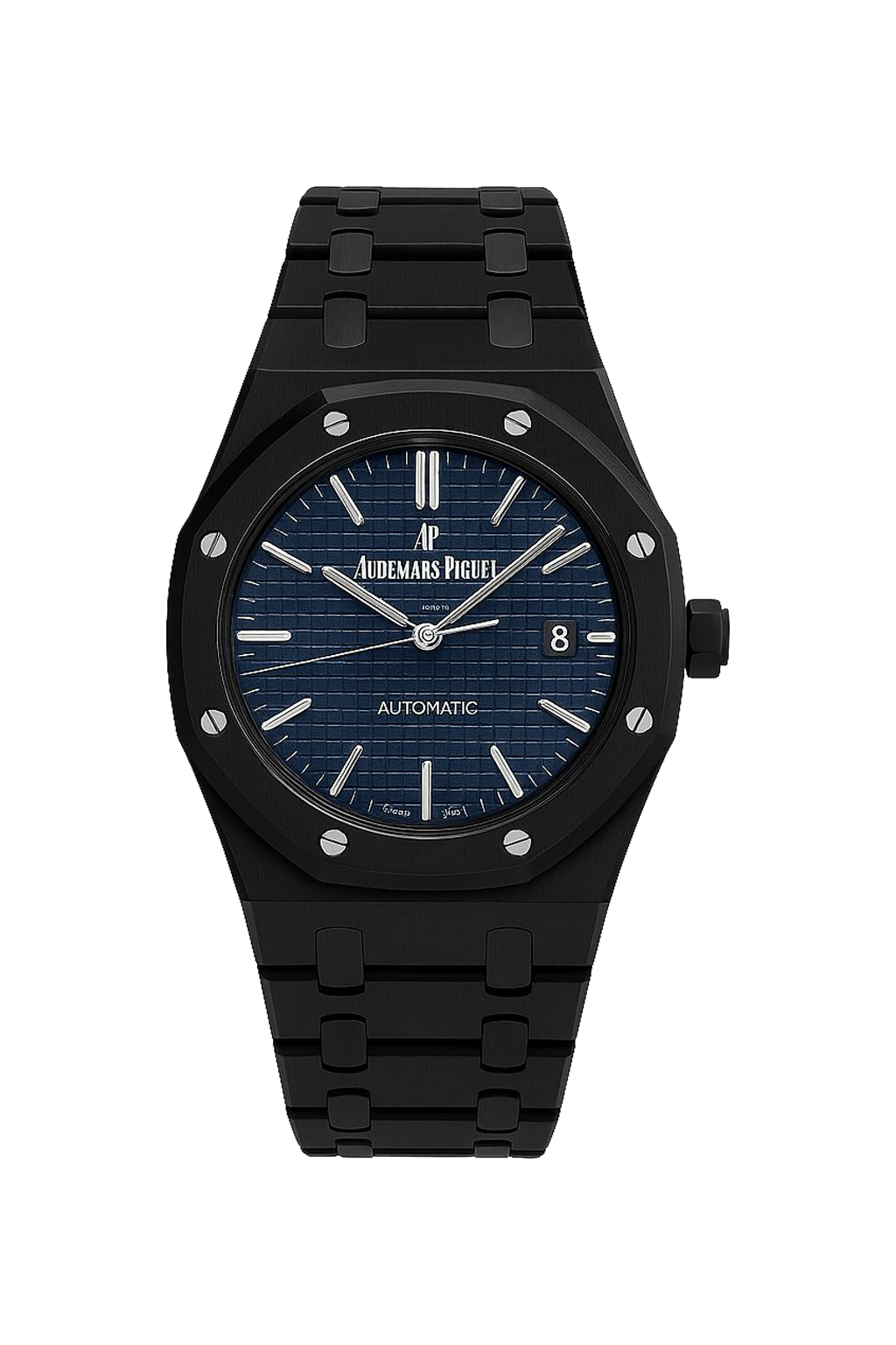 AP Royal Oak All Black Blue Dial Men