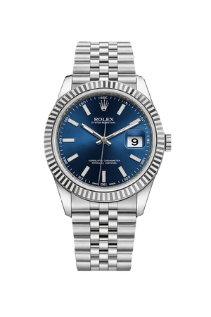 Rolex Oyster Datejust Glassy Back Blue Dial Men