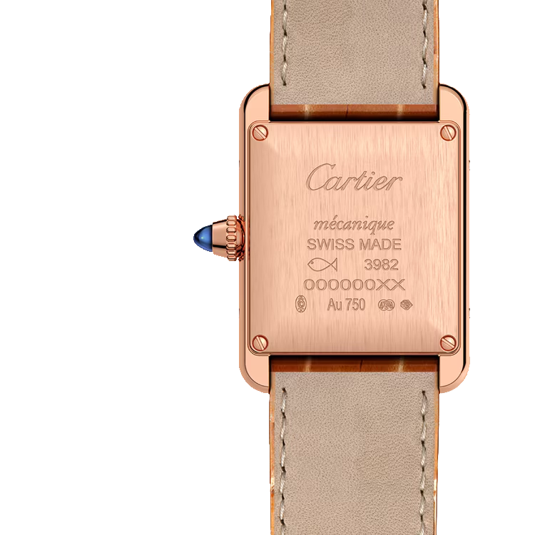 Cartier Tank Brown/Rosegold Men
