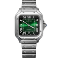 Cartier Santos Silver Green Men
