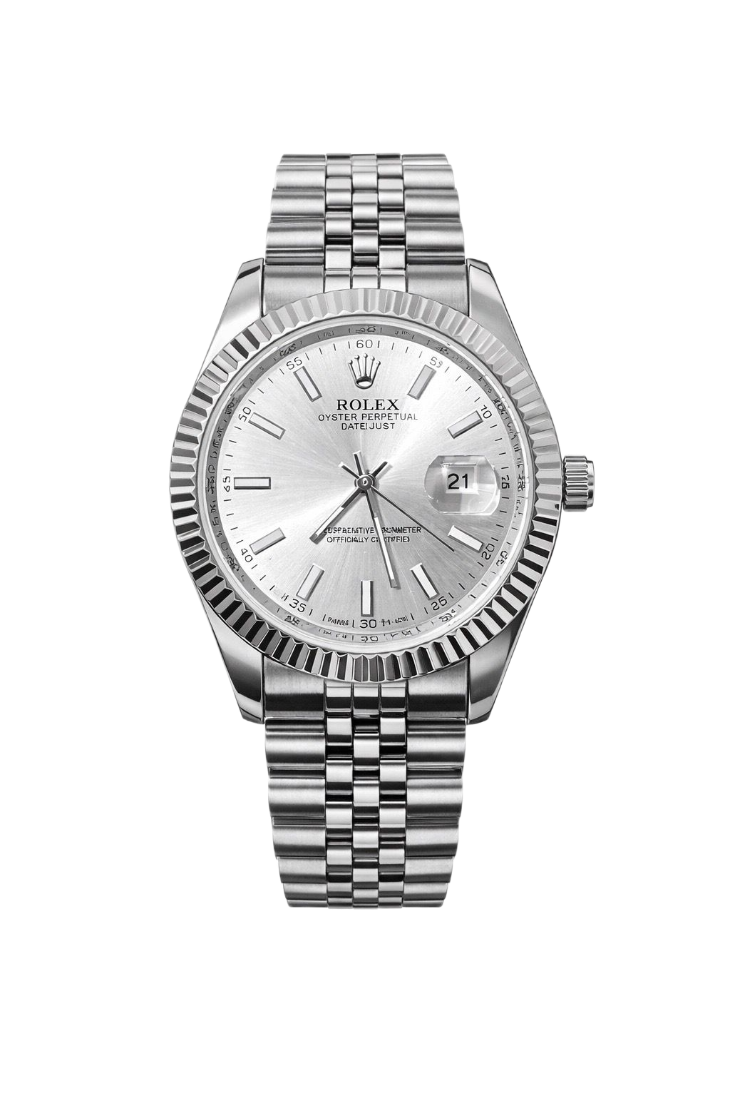 Rolex Oyster Datejust Glassy Back White Dial Men