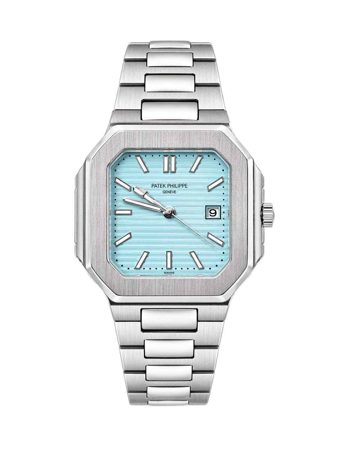 Patek Philippe Cubitus Silver Light Blue Dial Men