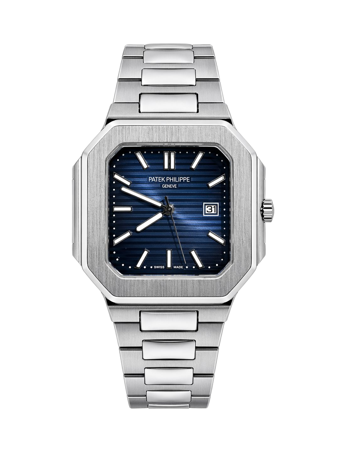 Patek Philippe Cubitus Silver Navy Blue Dial Men