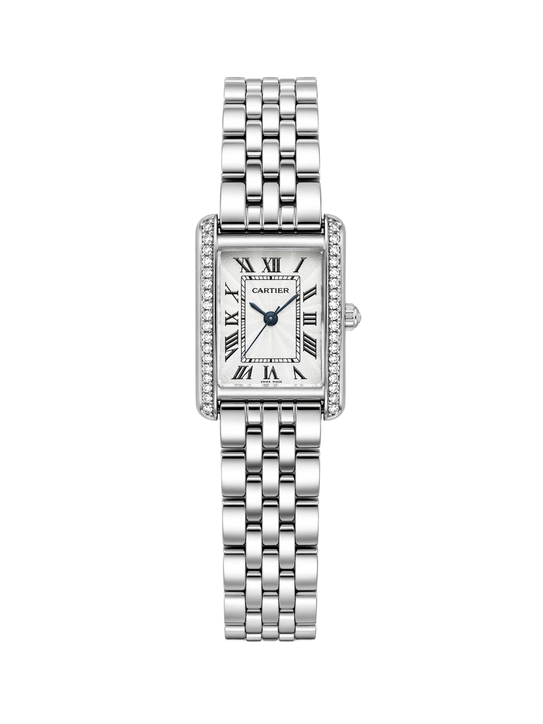 Cartier Tank Francaise Small Diamonds All Silver Women