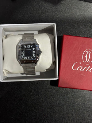 Cartier Santos Black Dial Men