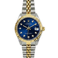 Rolex Datejust Gold/Blue Dial Women