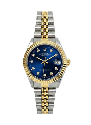 Rolex Datejust Gold/Blue Dial Women