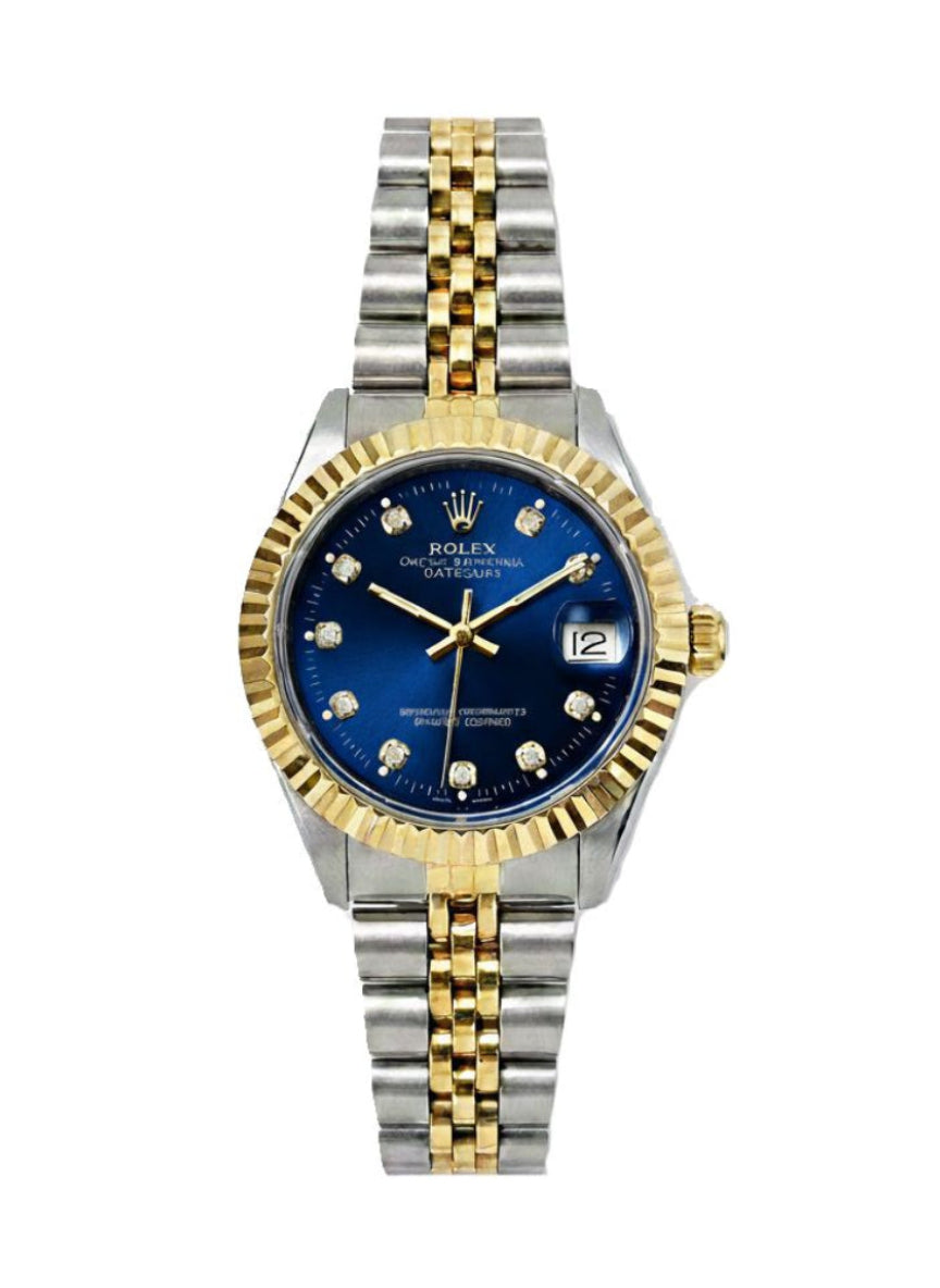 Rolex Datejust Gold/Blue Dial Women