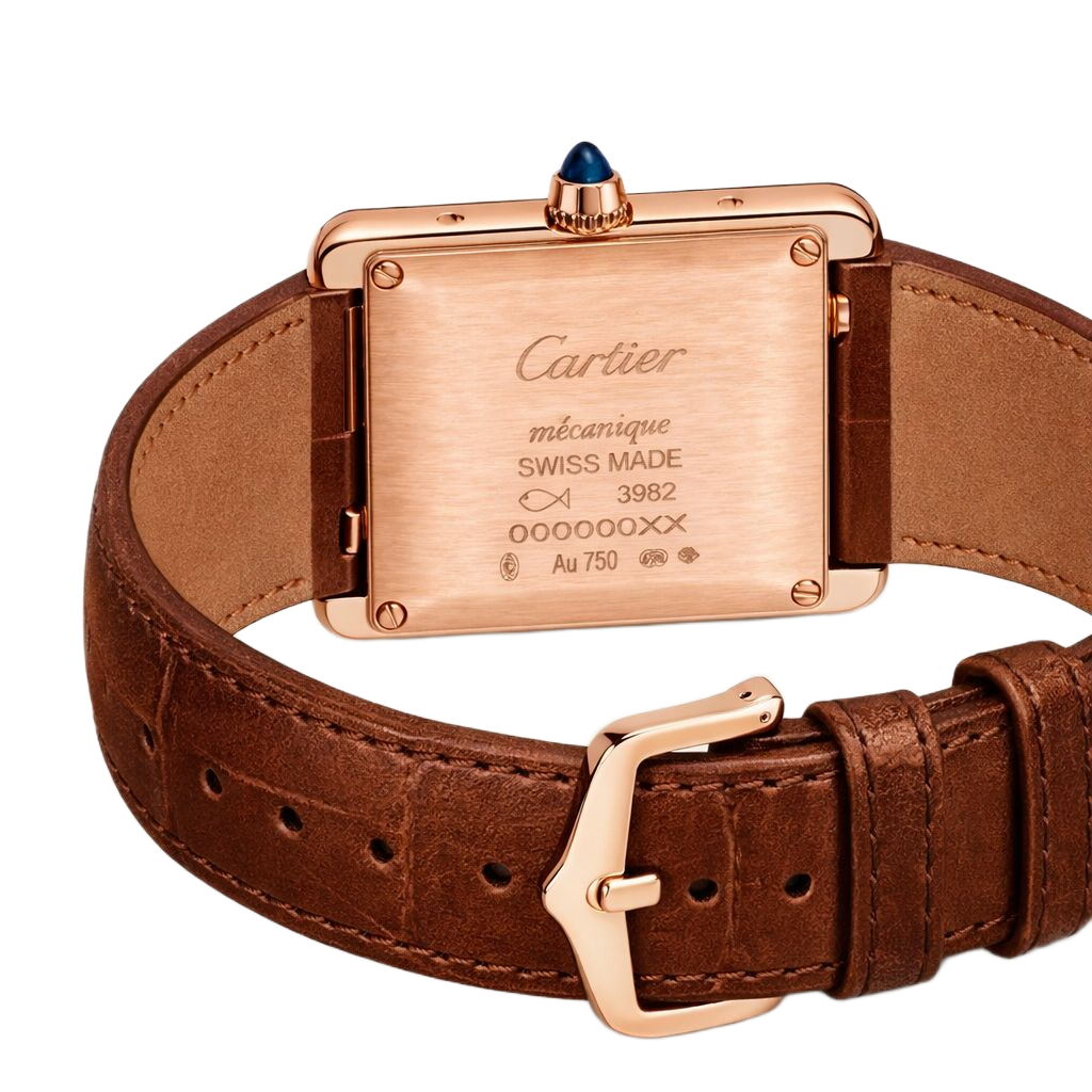 Cartier Tank Brown/Rosegold Men