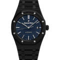 AP Royal Oak All Black Blue Dial Men