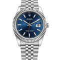 Rolex Oyster Datejust Glassy Back Blue Dial Men