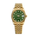 Rolex Datejust Gold/Green Dial Women Classic